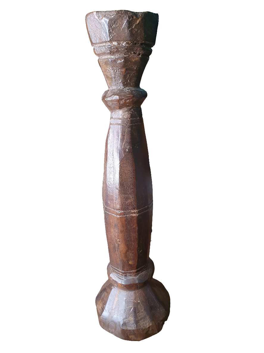 Vintage Indian Wooden Candleholder