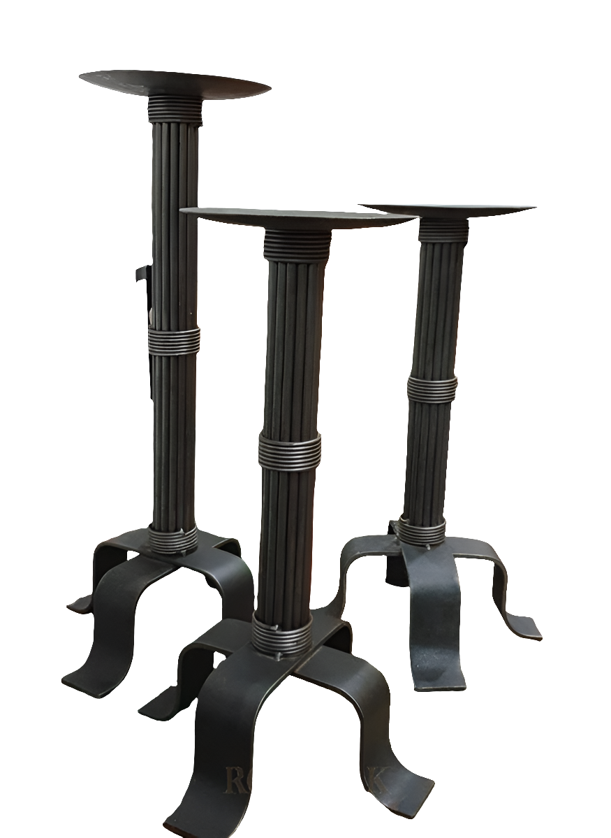 Iron Candle Holders - Set of 3