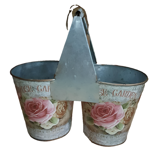 Rose Garden Metal Caddy