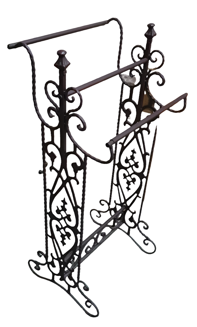 Vintage Metal Towel /Quilt Holder