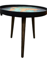 Load image into Gallery viewer, Resin &amp; Wood 3-leg Table