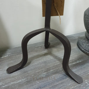 Black Wrought-Iron Candle Holder