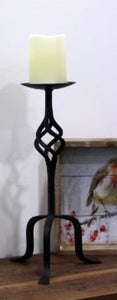 Black Wrought-Iron Candle Holder - Row & Oak