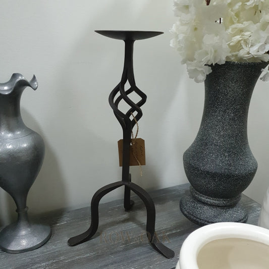 Black Wrought-Iron Candle Holder