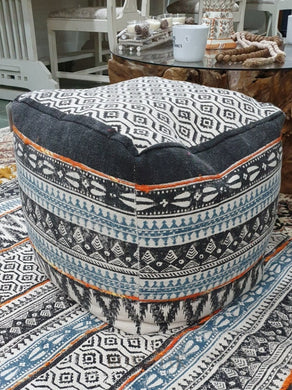 Boho Cotton Pouf - Multi