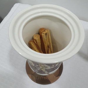 Bukhur Burner For Palo Santo Sticks - Camel Print With Lid