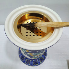 Load image into Gallery viewer, Bukhur Burner For Palo Santo Sticks - Sicilian Print With Lid