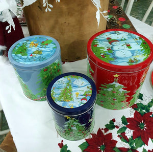 Christmas Metal Cannisters