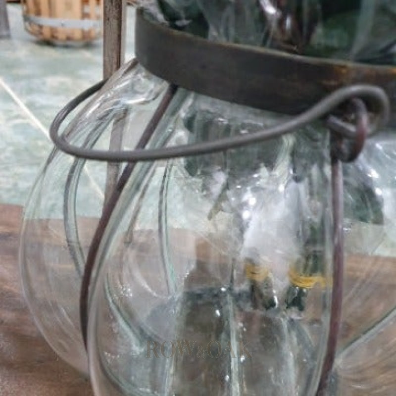 Convoluted, Round Glass/Metal Vase - Row & Oak