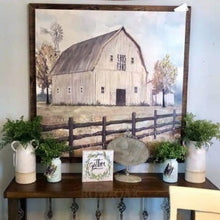 Load image into Gallery viewer, Country Barn Giclee with Wooden Frame - Row &amp; Oak