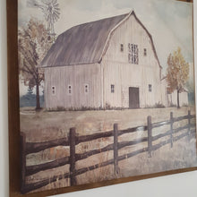 Load image into Gallery viewer, Country Barn Giclee With Wooden Frame