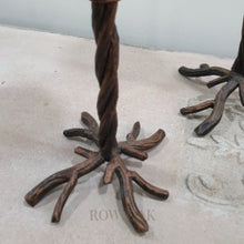 Load image into Gallery viewer, Distressed Metal &#39;Twigs&#39; Candle Holders - set of 2 - Row &amp; Oak