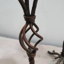 Load image into Gallery viewer, Distressed Metal &#39;Twigs&#39; Candle Holders - set of 2 - Row &amp; Oak