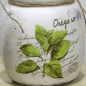 Distressed White Pottery - Oregano - Row & Oak