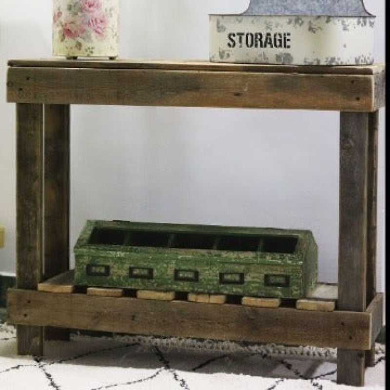 Distressed Wood Console Table - Row & Oak