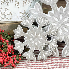 Load image into Gallery viewer, Fleur De Lis Snowflakes - Set Of 2