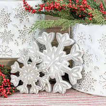 Load image into Gallery viewer, Fleur De Lis Snowflakes - Set Of 2