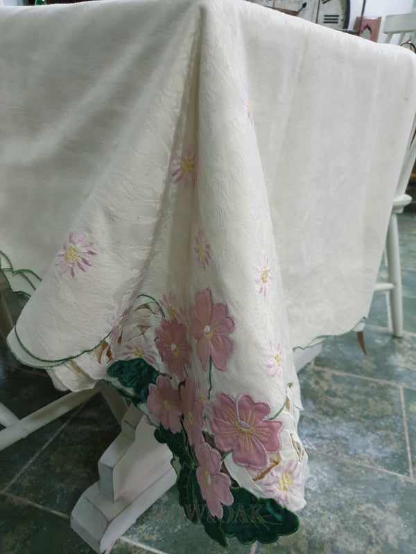 Floral Applique Syrian Tablecloth