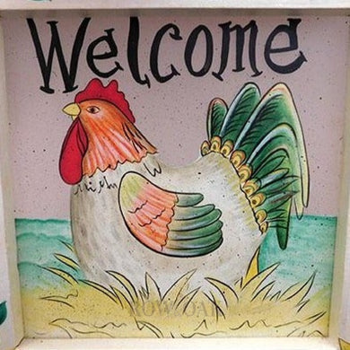 Folk Art Welcome Sign - Row & Oak