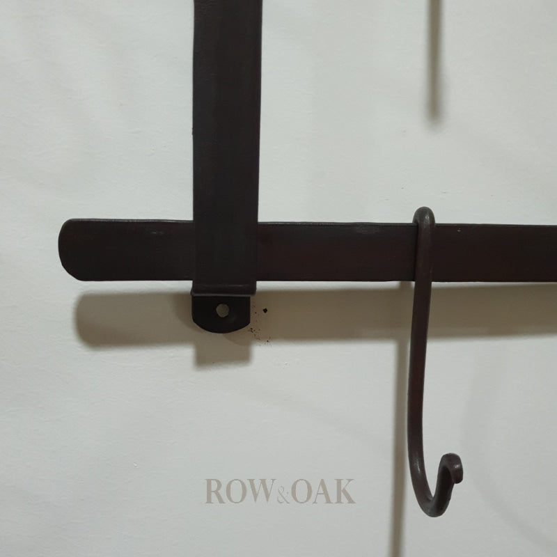 Forged Iron Wall Rack With Hooks