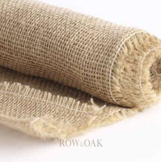 Fringed-Edge Burlap Table Runner - Row & Oak