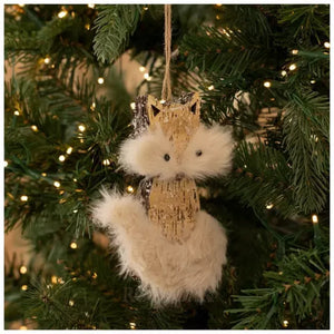 Fuzzy Fox Ornament