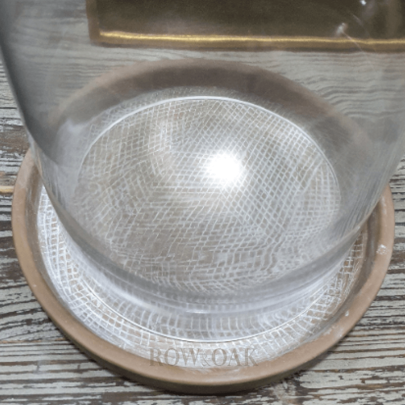 Glass Cloche With Stone Base