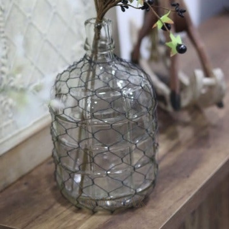 Glass Jar With Wire Mesh