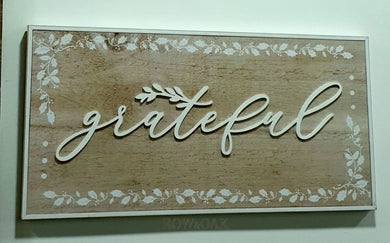 Grateful Wooden Sign