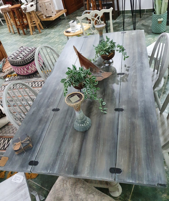 Grey Wooden Farmhouse Table / Console