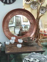 Load image into Gallery viewer, Hammered Copper Mirror