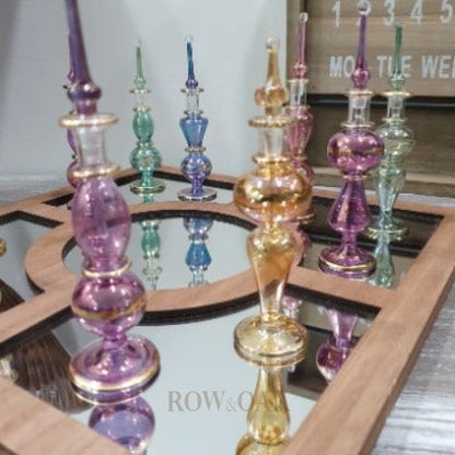 Hand-blown, Crystal Vials - Row & Oak