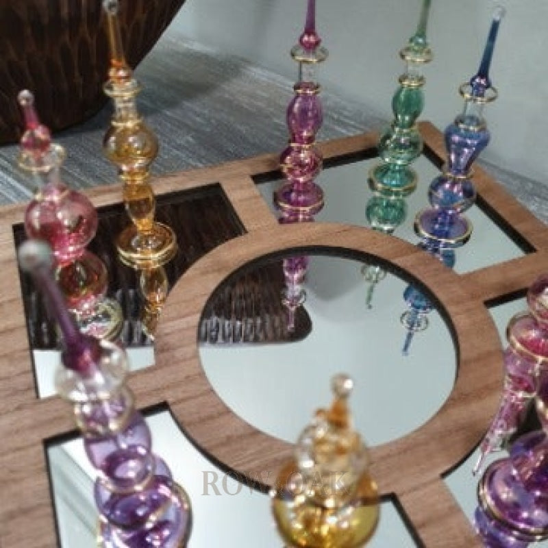 Hand-blown, Crystal Vials - Row & Oak