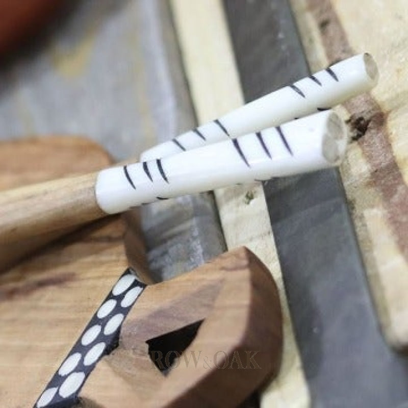 Hand-Carved Olive Wood Salad Spoon Set - White