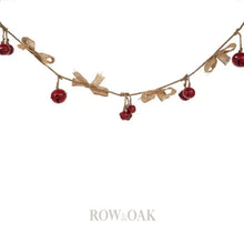 Load image into Gallery viewer, Jingle Bells &amp; Jute Bows Garland