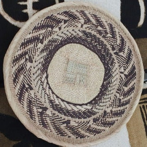 Kenyan Handwoven Tonga Wall Baskets - Natural No 2 30Cm