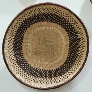 Kenyan Handwoven Tonga Wall Baskets - Natural No 5 50Cm