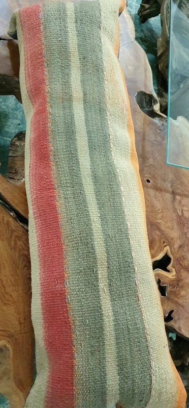Kilim Indoor Cushions - 80X29Cm Lumbar Rust/taupe Stripe