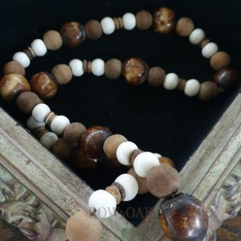 Large Brown Bone Bead Loop - Row & Oak