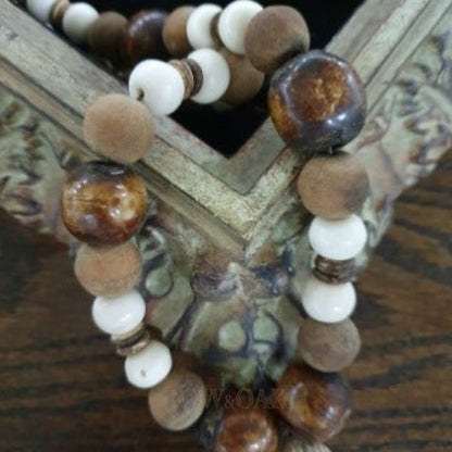 Large Brown Bone Bead Loop - Row & Oak