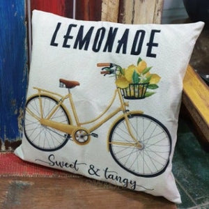 Lemon Collection Cushions Lemonade Bicycle