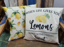 Load image into Gallery viewer, Lemon Collection Cushions Lemons Background