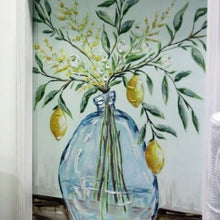 Load image into Gallery viewer, Lemon Stems in Glass Jar Artwork - Row &amp; Oak