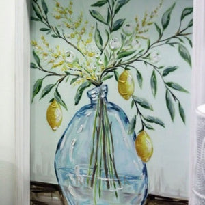 Lemon Stems in Glass Jar Artwork - Row & Oak