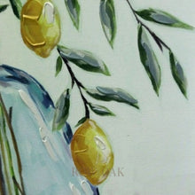 Load image into Gallery viewer, Lemon Stems in Glass Jar Artwork - Row &amp; Oak