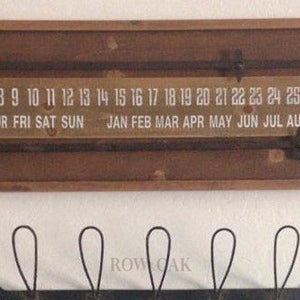 Long Wooden Sliding Calendar