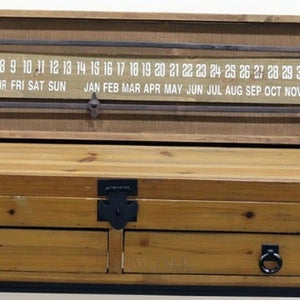 Long Wooden Sliding Calendar