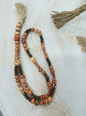 Loop Of Mixed Painted And Coconut Beads