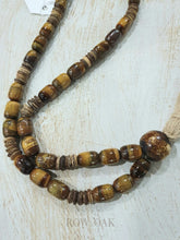 Load image into Gallery viewer, Loop Of Tigers Eye Glass And Coconut Wood Beads