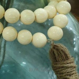 Loop of Vintage Bone Beads - 16mm - Row & Oak